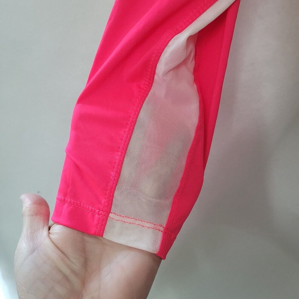 Tail Shirt Women XS Pink Cropped Long Sleeve‎ Active Dance Mesh Vented Flaw - Picture 2 of 11